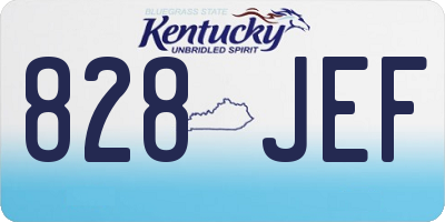 KY license plate 828JEF