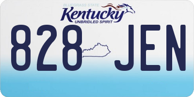 KY license plate 828JEN