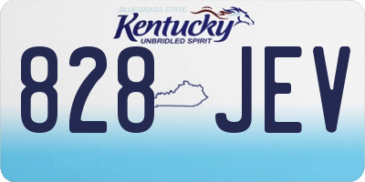 KY license plate 828JEV