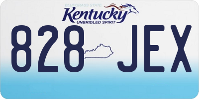 KY license plate 828JEX