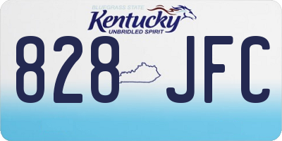 KY license plate 828JFC