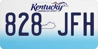 KY license plate 828JFH