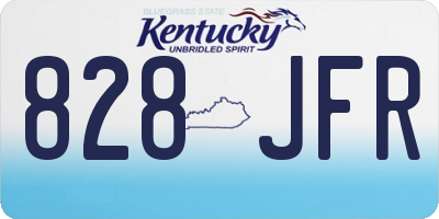 KY license plate 828JFR