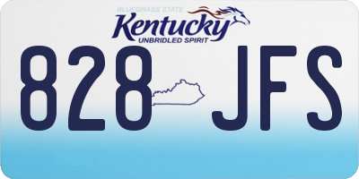 KY license plate 828JFS