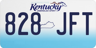 KY license plate 828JFT