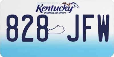 KY license plate 828JFW