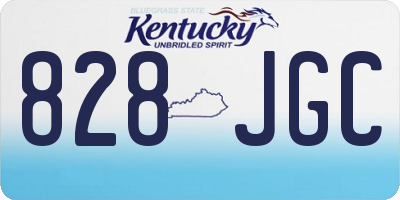 KY license plate 828JGC