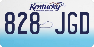 KY license plate 828JGD