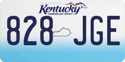 KY license plate 828JGE