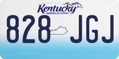 KY license plate 828JGJ