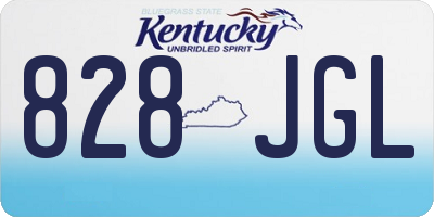 KY license plate 828JGL
