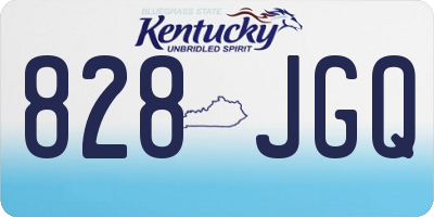 KY license plate 828JGQ