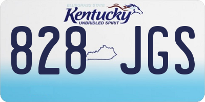 KY license plate 828JGS