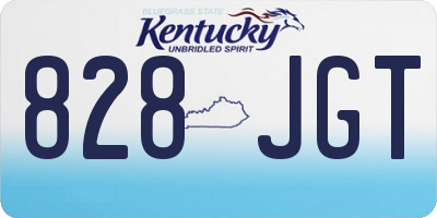 KY license plate 828JGT