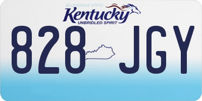 KY license plate 828JGY