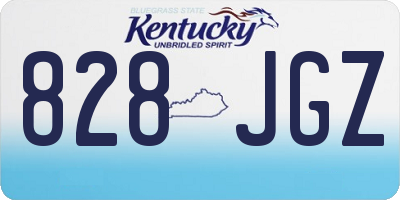 KY license plate 828JGZ