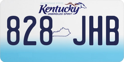 KY license plate 828JHB