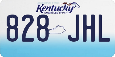 KY license plate 828JHL