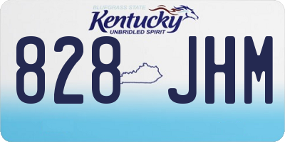 KY license plate 828JHM