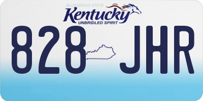 KY license plate 828JHR