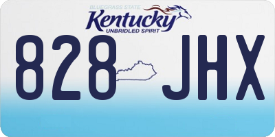 KY license plate 828JHX