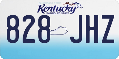 KY license plate 828JHZ