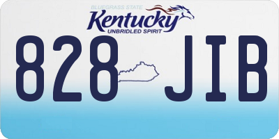KY license plate 828JIB