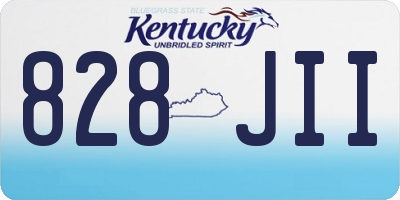 KY license plate 828JII