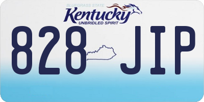 KY license plate 828JIP