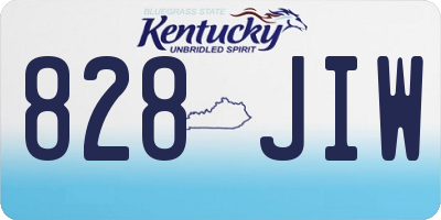 KY license plate 828JIW