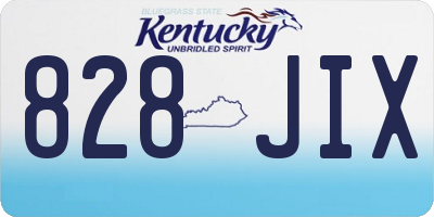 KY license plate 828JIX