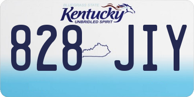 KY license plate 828JIY