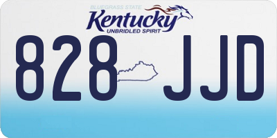 KY license plate 828JJD