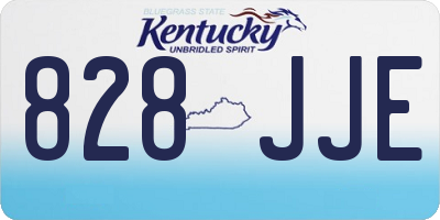 KY license plate 828JJE
