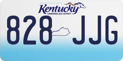 KY license plate 828JJG