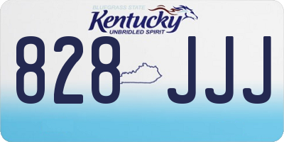 KY license plate 828JJJ