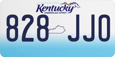 KY license plate 828JJO
