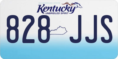 KY license plate 828JJS