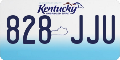 KY license plate 828JJU