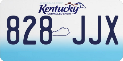 KY license plate 828JJX