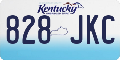 KY license plate 828JKC