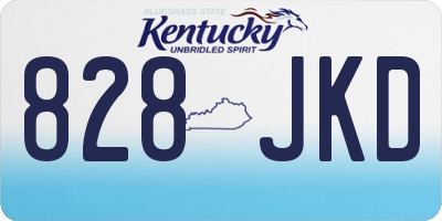 KY license plate 828JKD
