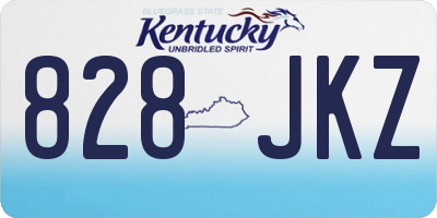 KY license plate 828JKZ