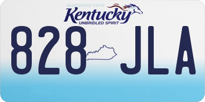 KY license plate 828JLA