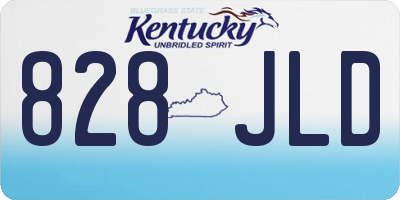 KY license plate 828JLD