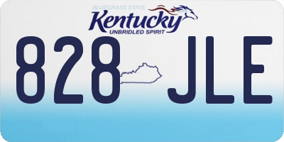 KY license plate 828JLE