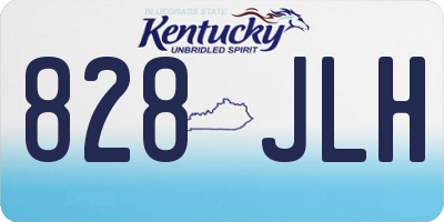 KY license plate 828JLH