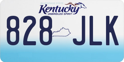 KY license plate 828JLK