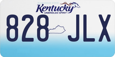 KY license plate 828JLX