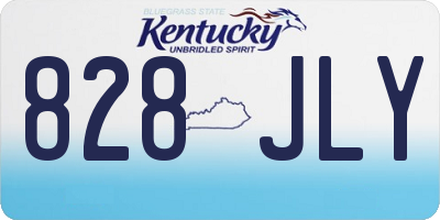 KY license plate 828JLY